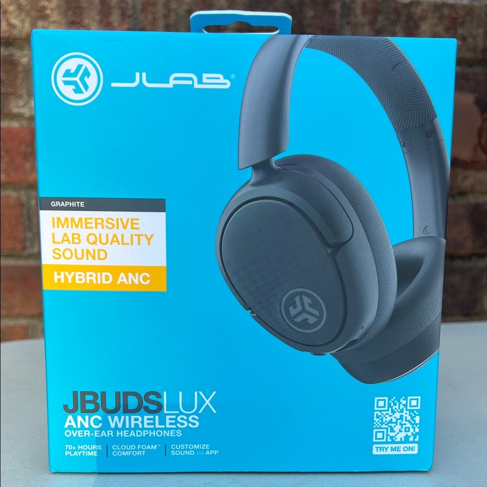 JLab JBuds Lux ANC Wireless Over-Ear Headphones - Graphite